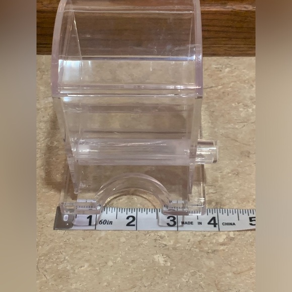 Vintage Oval Top Restaurant Style Clear Plastic Toothpick Dispenser - Picture 4 of 5